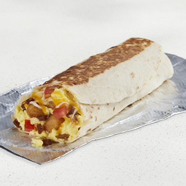 Grande Toasted Breakfast Burrito Bacon